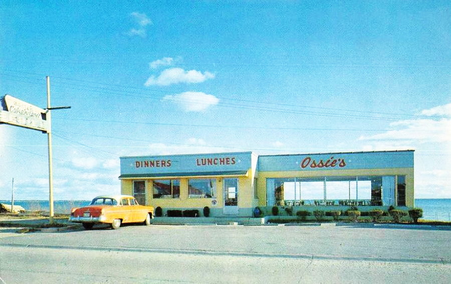 Ossies Lakeview Restaurant (Ossies Lakeview Grill) - Old Postcard (newer photo)